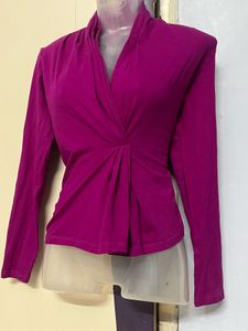 Pintrest Magenta Wrap Front Top