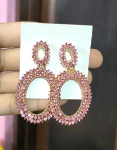 Pink Stone Earrings