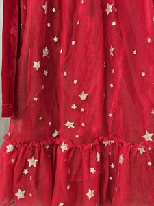 cutecummer Red Starryvalvet party wear Dress