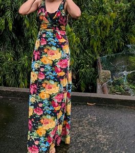 Pinteresty Floral Maxi Bodycon Dress