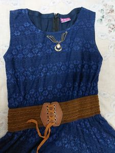 Blue Frock (Stretchable)