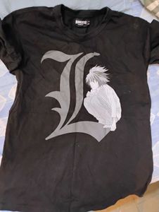 Oversized black death Note Tshirt By bonkers
