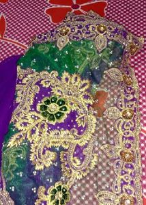 fully stone work saree with blouse