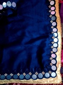 Mirror Work Saree