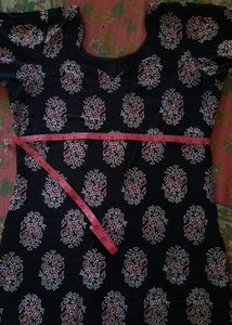 Women&#39;s Stylish Navy Blue Kurti