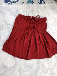 Red Tube top with rubber lining