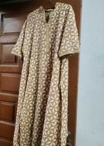 Brown Patterned Kurti - Casual Chic