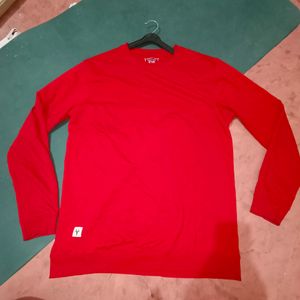 Basic Red Oversized Sweatshirt/Top/New Condition