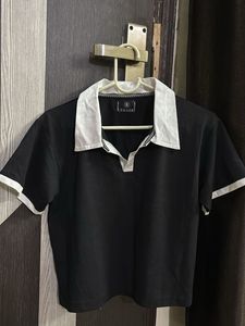 Black & White Collar Top