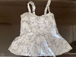Marble Print sleeveless top