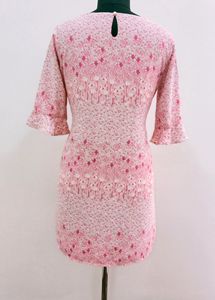 Pink Floral Mini Dress