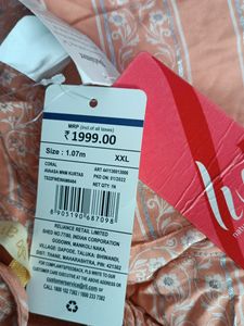 Avaasa Coral Floral Print Kalidar Kurta (Women&#39;s)
