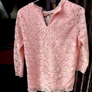Elegant Pink Lace Top