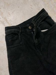 Flared Jet Black Jeans