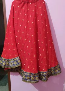 Red Ethnic Skirt