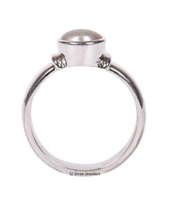 Real Silver Pearl Ring