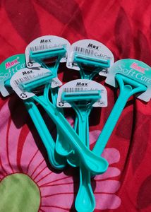 Softcare Disposable Shaving Razor For Men And Women (6pcs) Blue