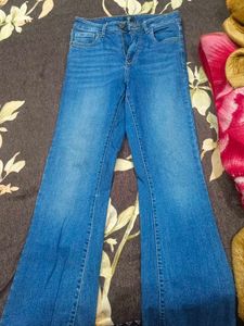 Blue Denim Flare Jeans
