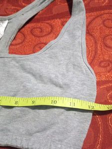 Gray Racerback Sports Bra