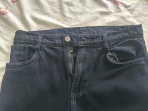 Black Baggy Denim Jeans