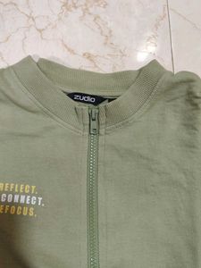 Green Zip-Up Jacket