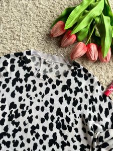Dalmatian Print Sweater Top