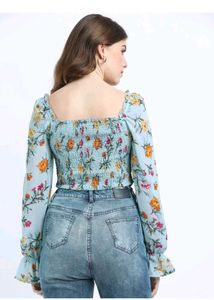 Floral Print Crop Top