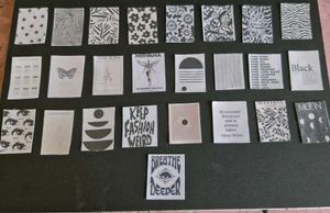 25 PCs Of Black And White Journal Stickers
