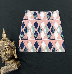 Patterned Mini Skirt
