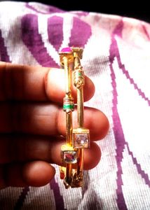 Gold-Plated Bangles (Set of 2)