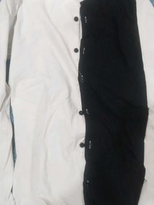 Doble Colour Shert Black And Wight