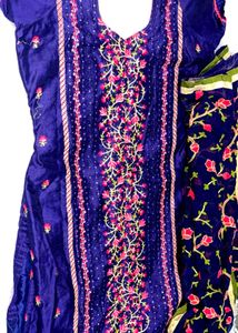 Embellished Navy Blue Patiala Suit❤️