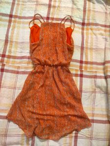 Orange Printed Sundress