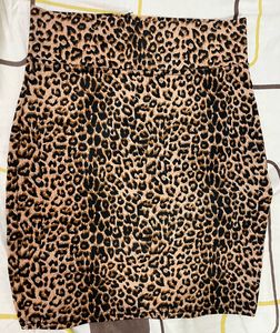Animal Print Mini Skirt