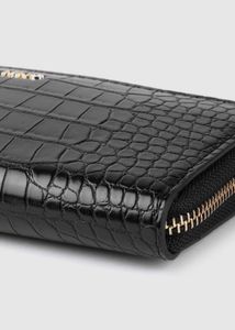 Mango crocodile skin effect wallet