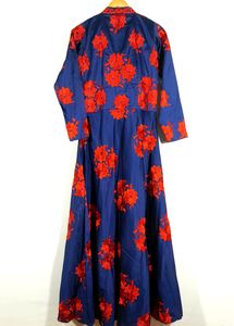 Navy Blue With Red Embroidered Gown (Women&#39;s)