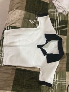 Stylish White Polo T-Shirt