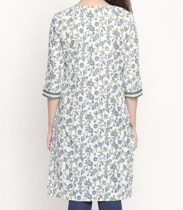 Green Printed Kurta