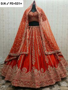 Red Embroidered Lehenga Choli Set