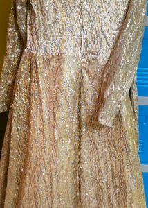 Golden Sequin Ethnic Gown
