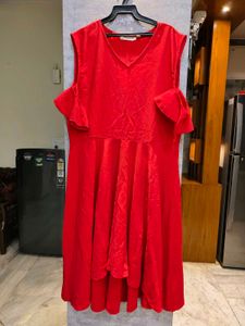 Red Cold Shoulder Dress