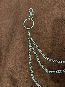 Silver Multi-Chain Belt Detail