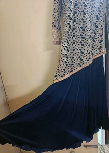 Elegant Velvet & Lace Dress