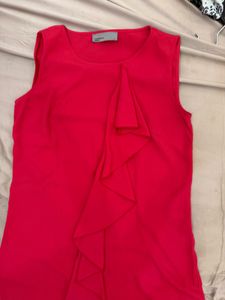 Chic Red Ruffle Dress
