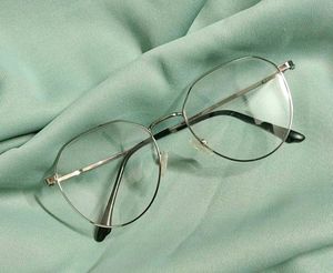 Silver Geometric Frame Glasses