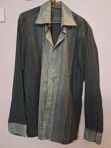 Striped Shirt for Men | white and grey