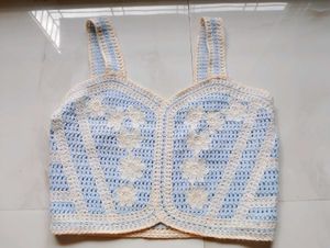 Crochet Floral Crop Top