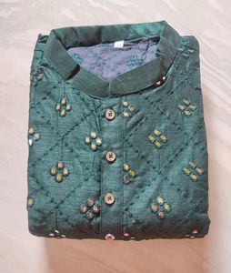Mens Embroidery Design Mirror Work Kurta