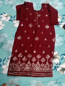 Beautiful Mehroon Sitara Work Suit