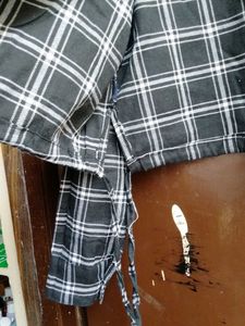 Black &amp; White Plaid Shirt